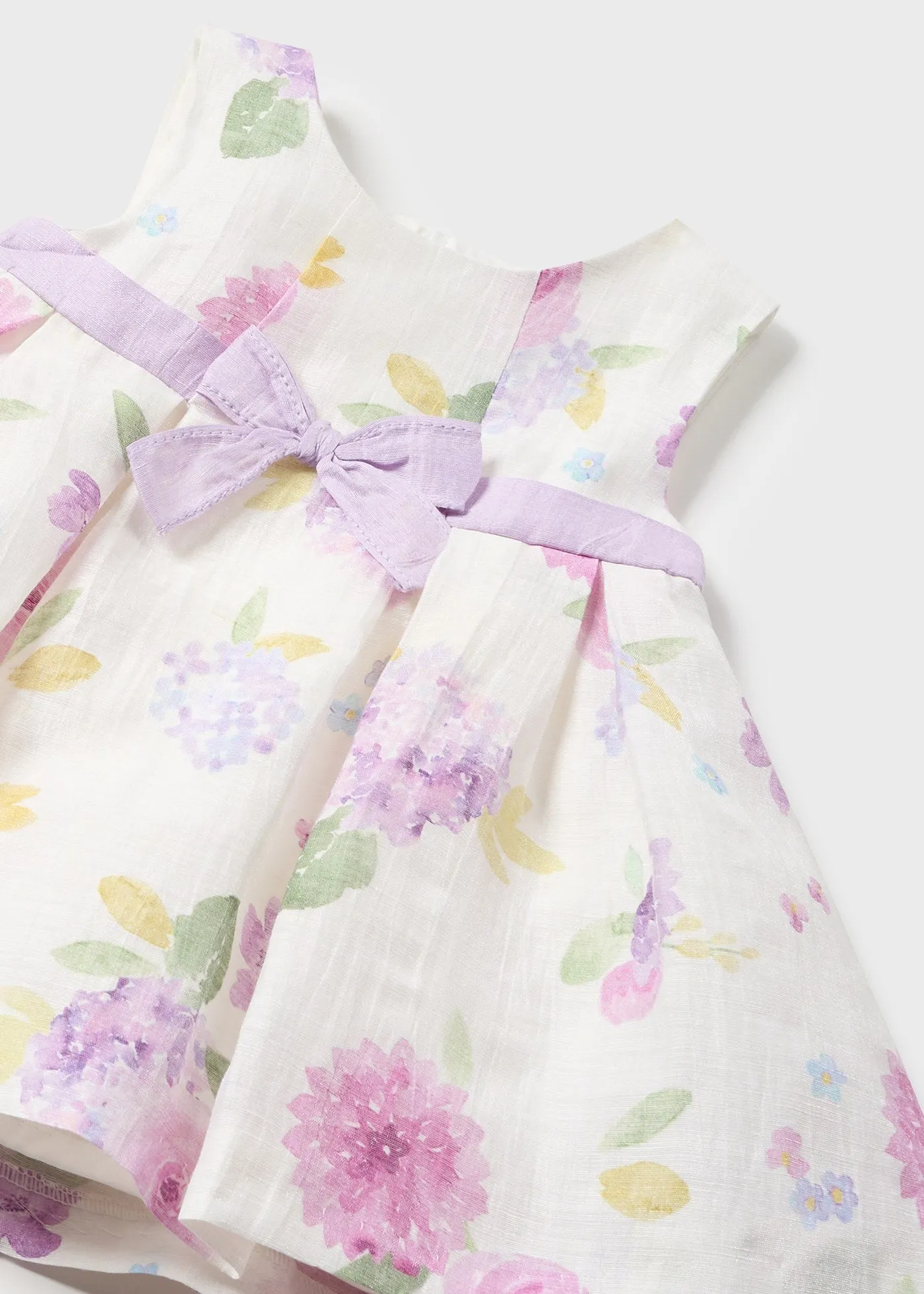 1819 - Printed dress for newborn girl - Lullaby rose