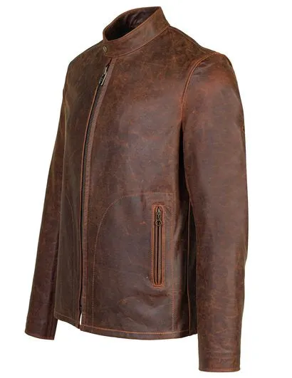 581 Unlined Cowhide Cafe Racer Jacket