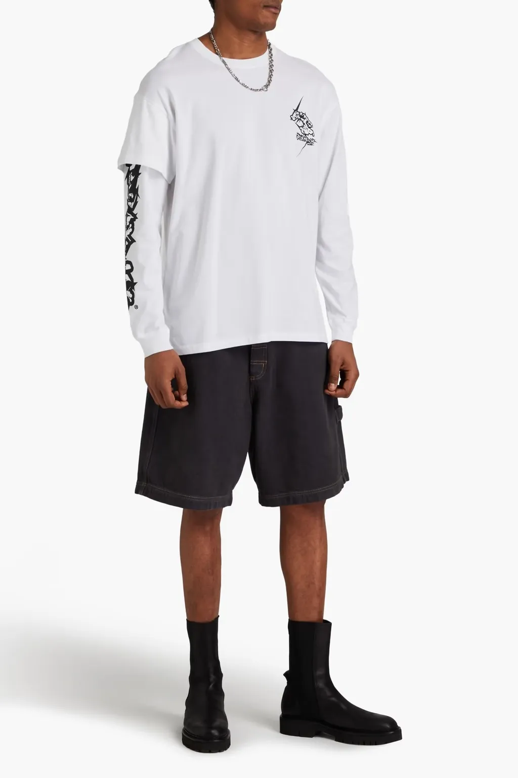 ACRONYM  |Crew Neck Street Style Long Sleeve T-shirt Logo