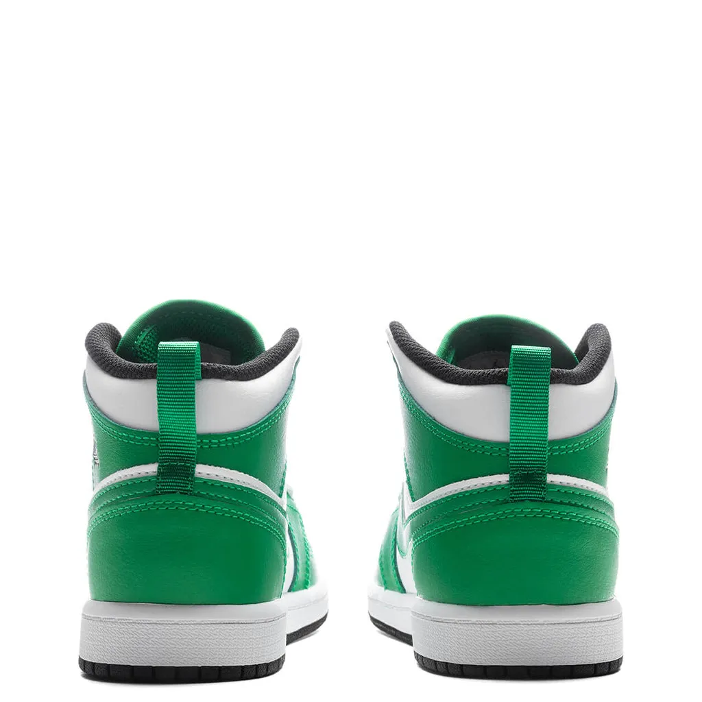 Air Jordan 1 Mid (PS) - Lucky Green/Black/White