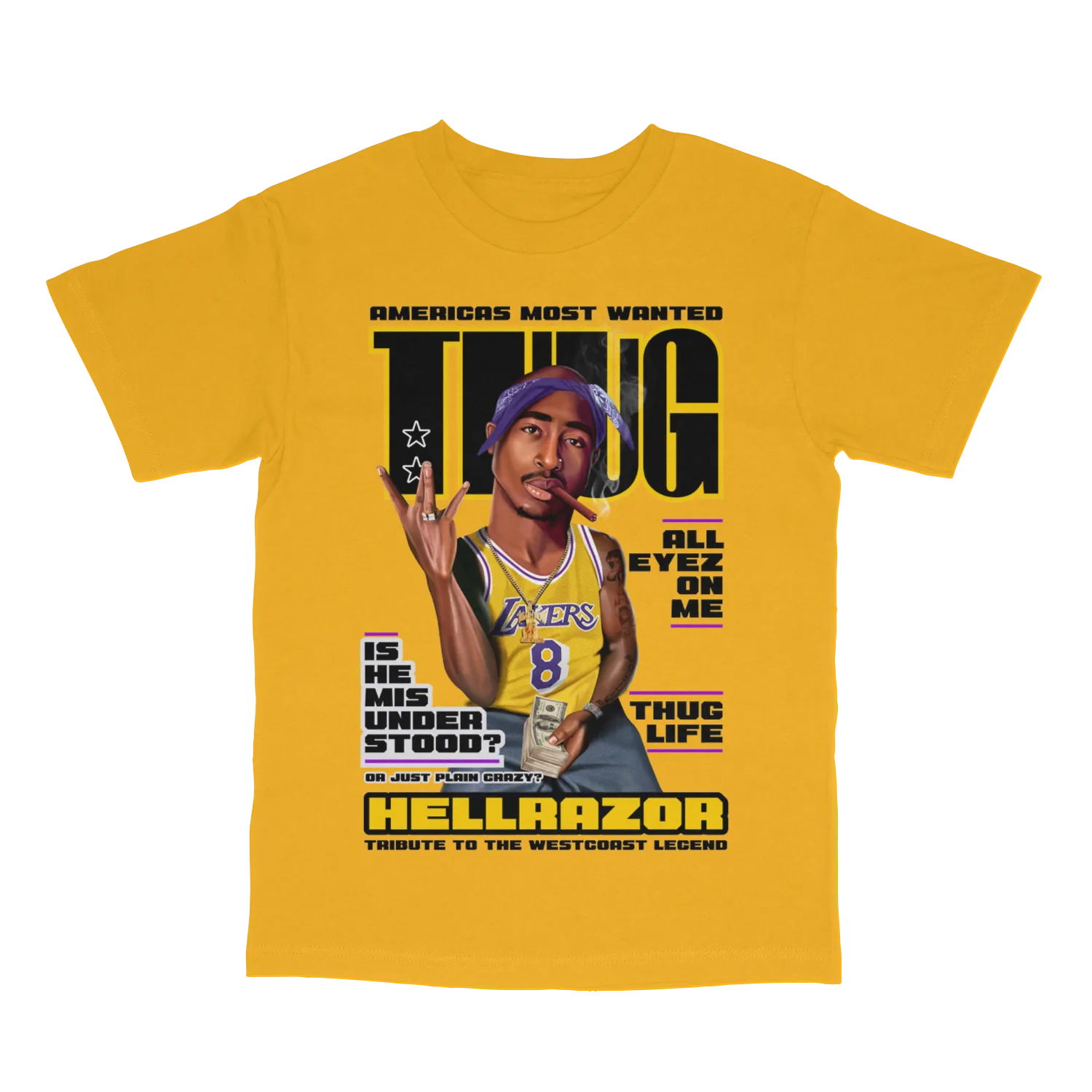 All Eyes on Me Tupac Limited Edition Gold Tee