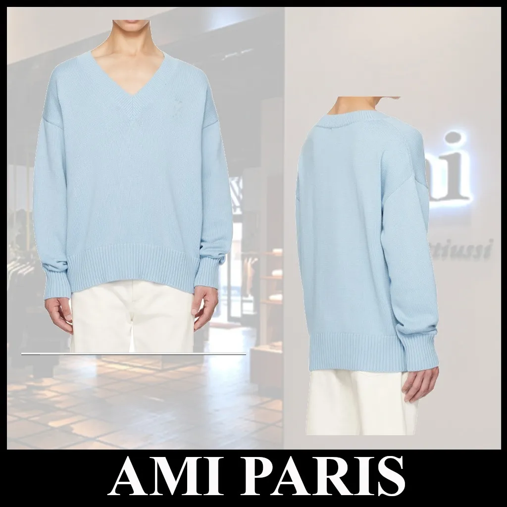 AMI PARIS  |Plain Logo Designers Sweaters