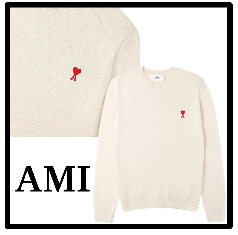 AMI PARIS  |Street Style Logo Designers Sweaters