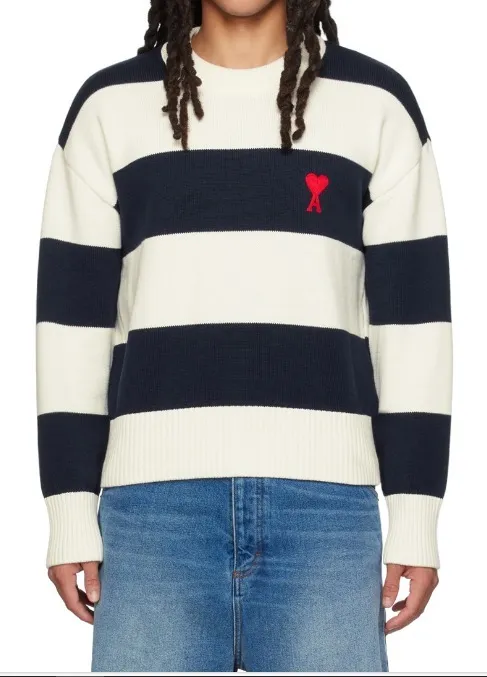 AMI PARIS  |Stripes Logo Designers Sweaters