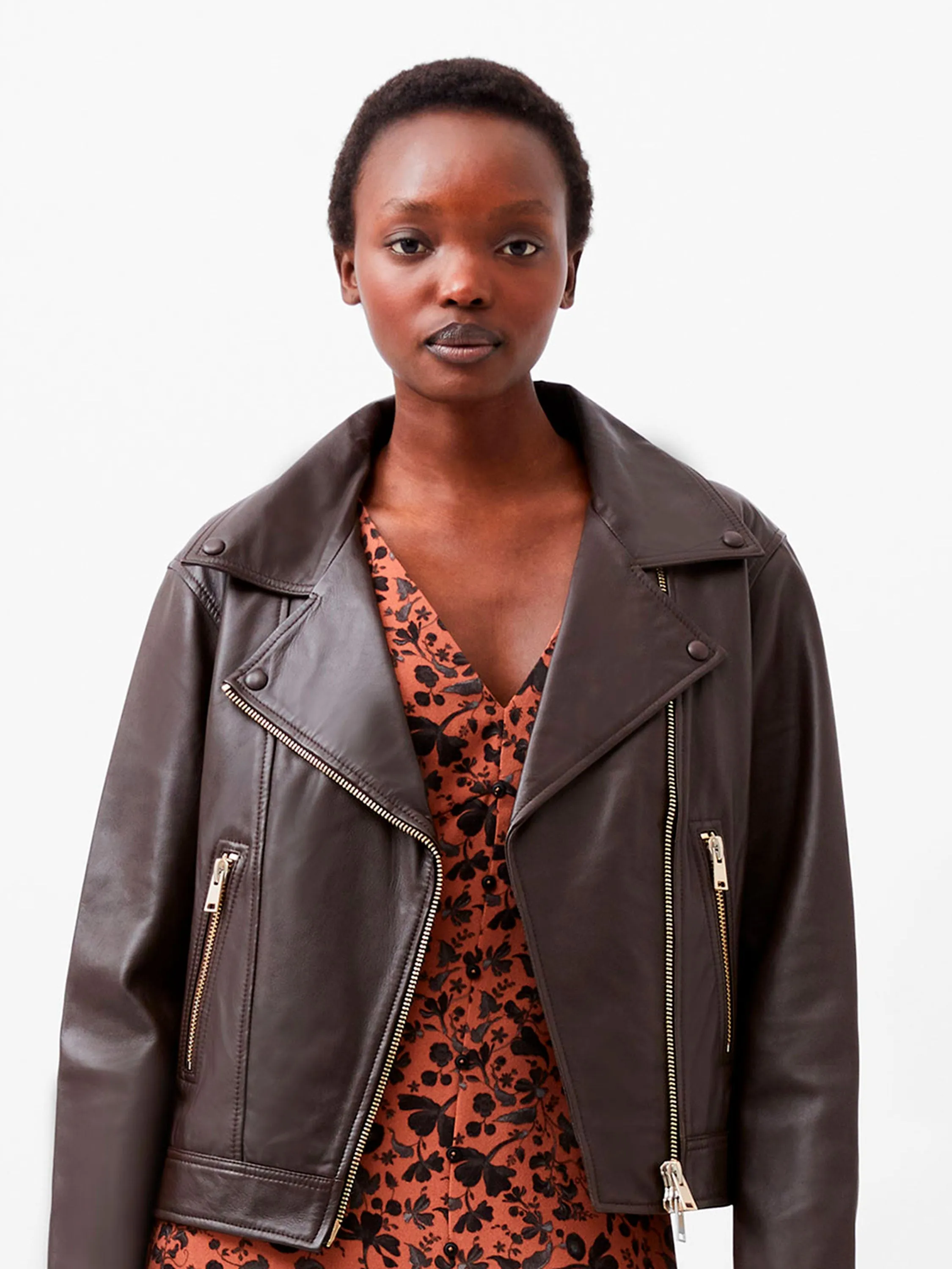 Becket Leather Military Jacket