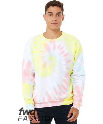 BELLA+CANVAS Men's FWD Fashion Tie-Dyed Crewneck Sweatshirt