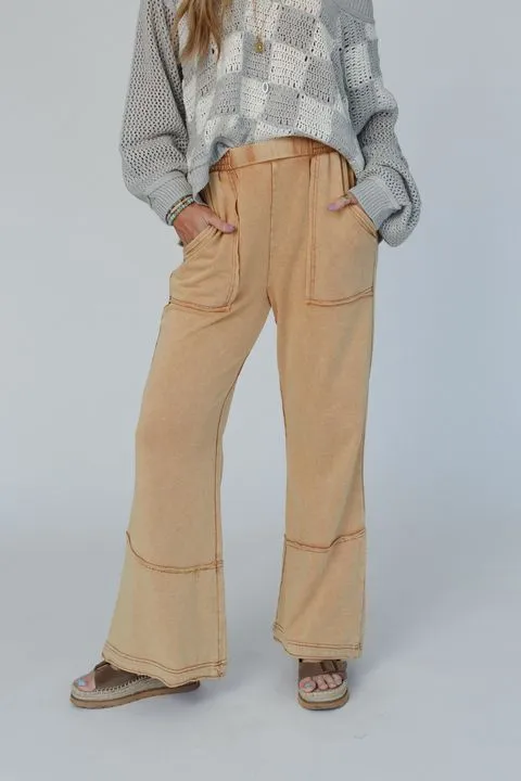 Best Coast Flare Pants - Camel