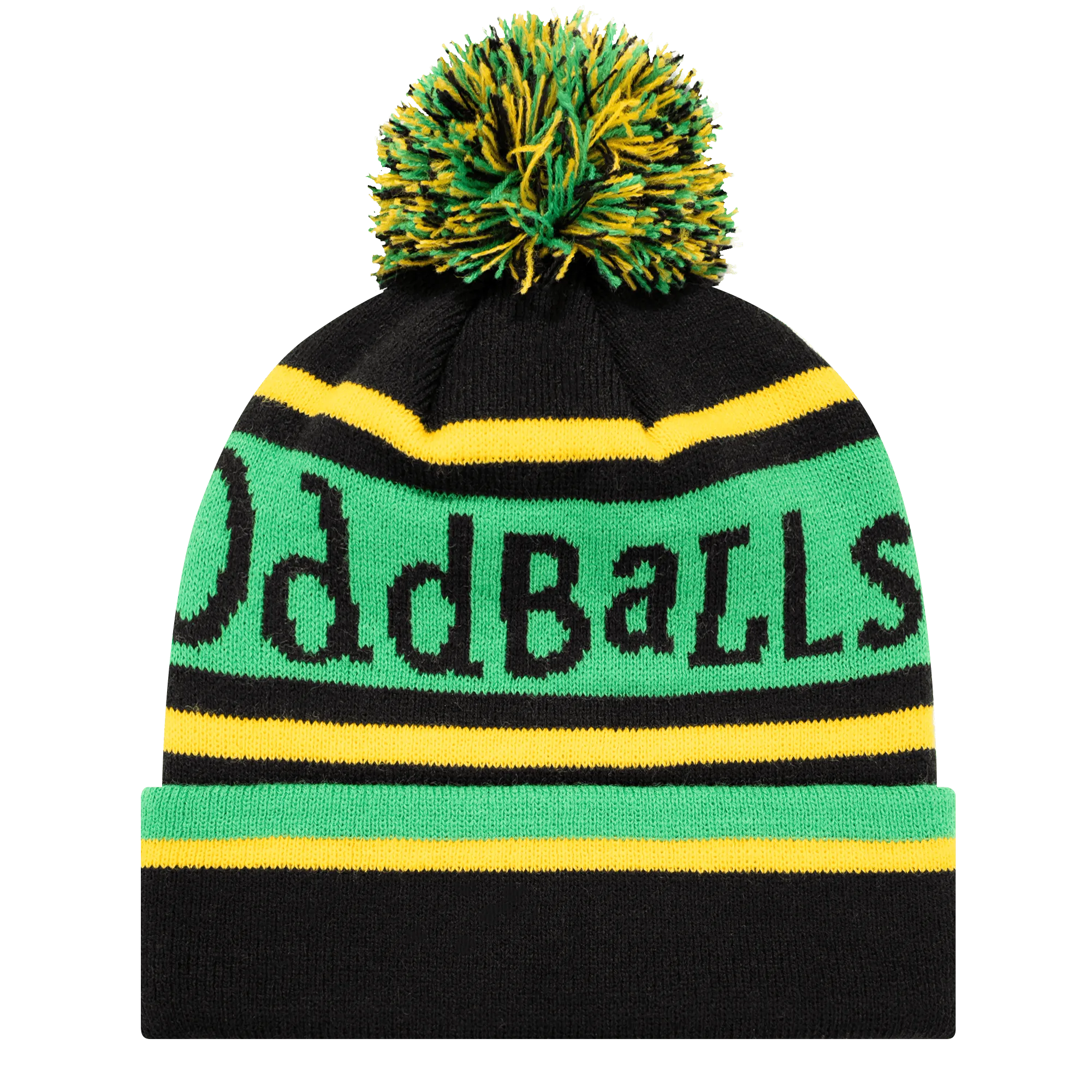 Black | Yellow | Green - Bobble Hat