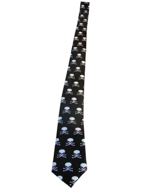 Black tie skull with bones