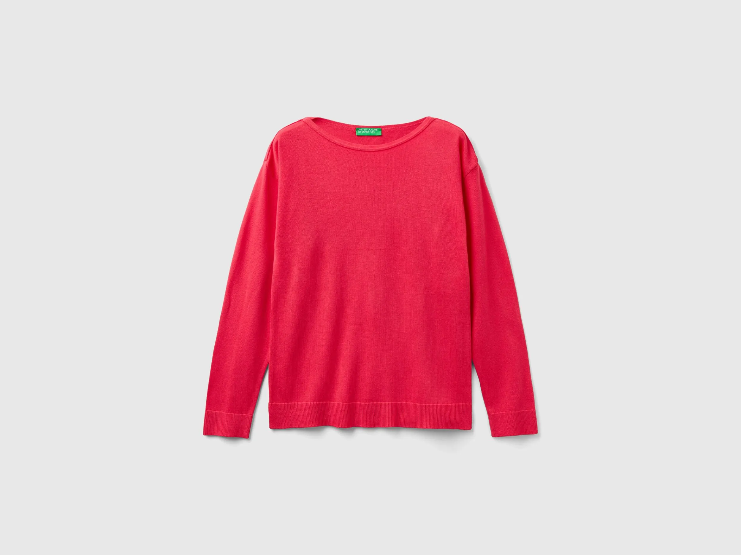 Boat neck sweater - Fuchsia | Benetton