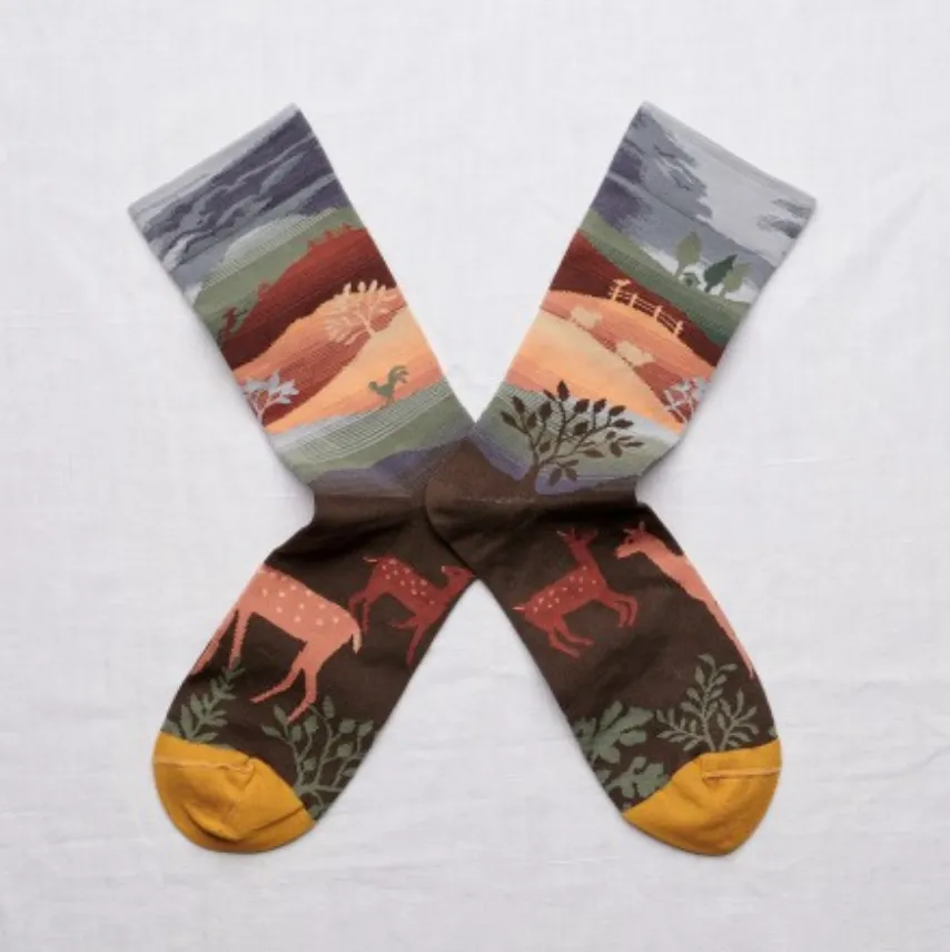 Bonne Maison Socks - Landslide Umber