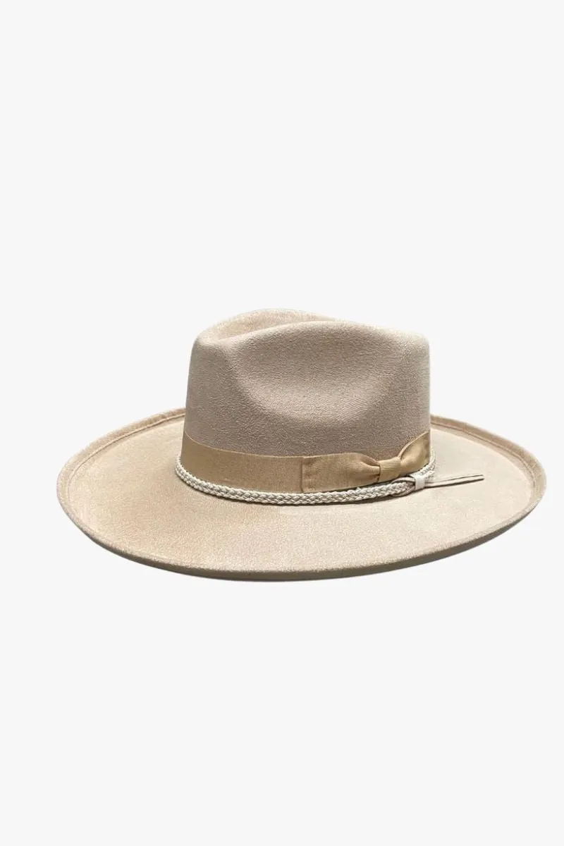 Brooke Vegan Pencil Curl Stiff Brim Fedora