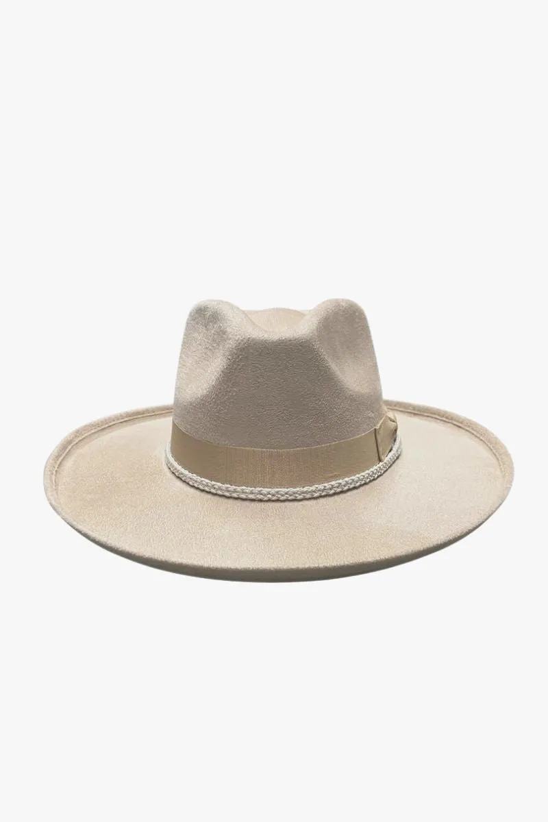 Brooke Vegan Pencil Curl Stiff Brim Fedora