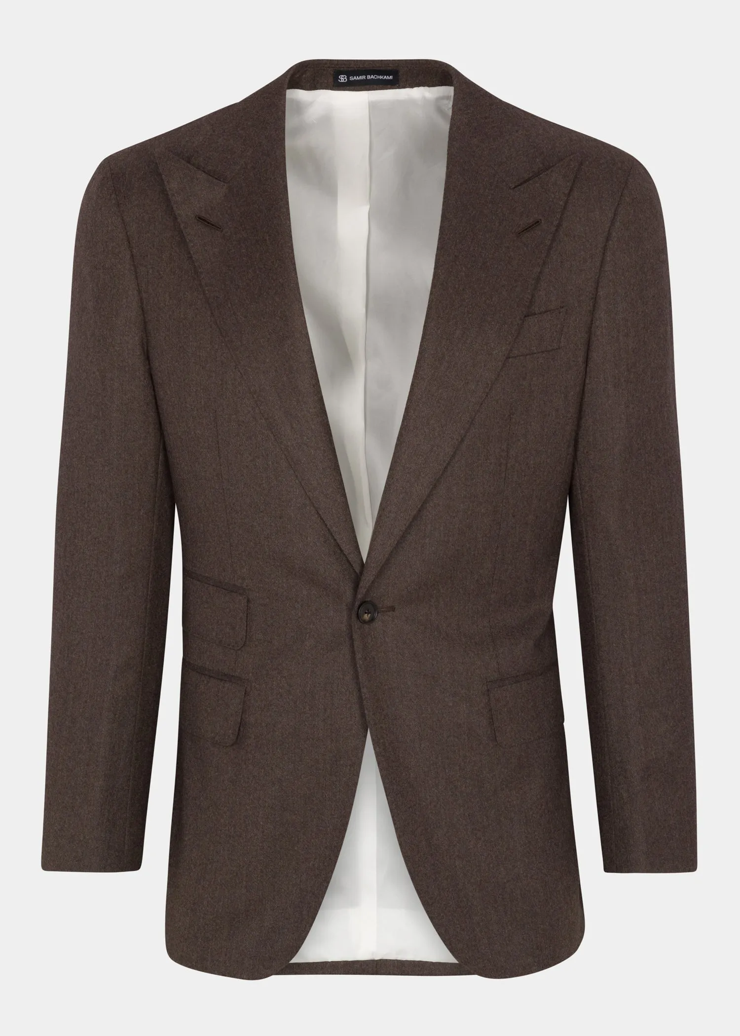 Brown Single Breasted Jacket