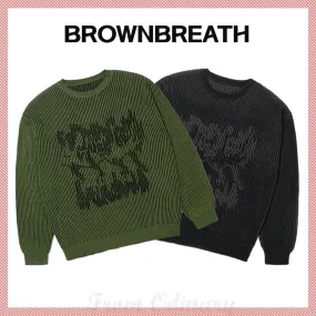 BROWNBREATH  |Unisex Street Style Logo Sweaters