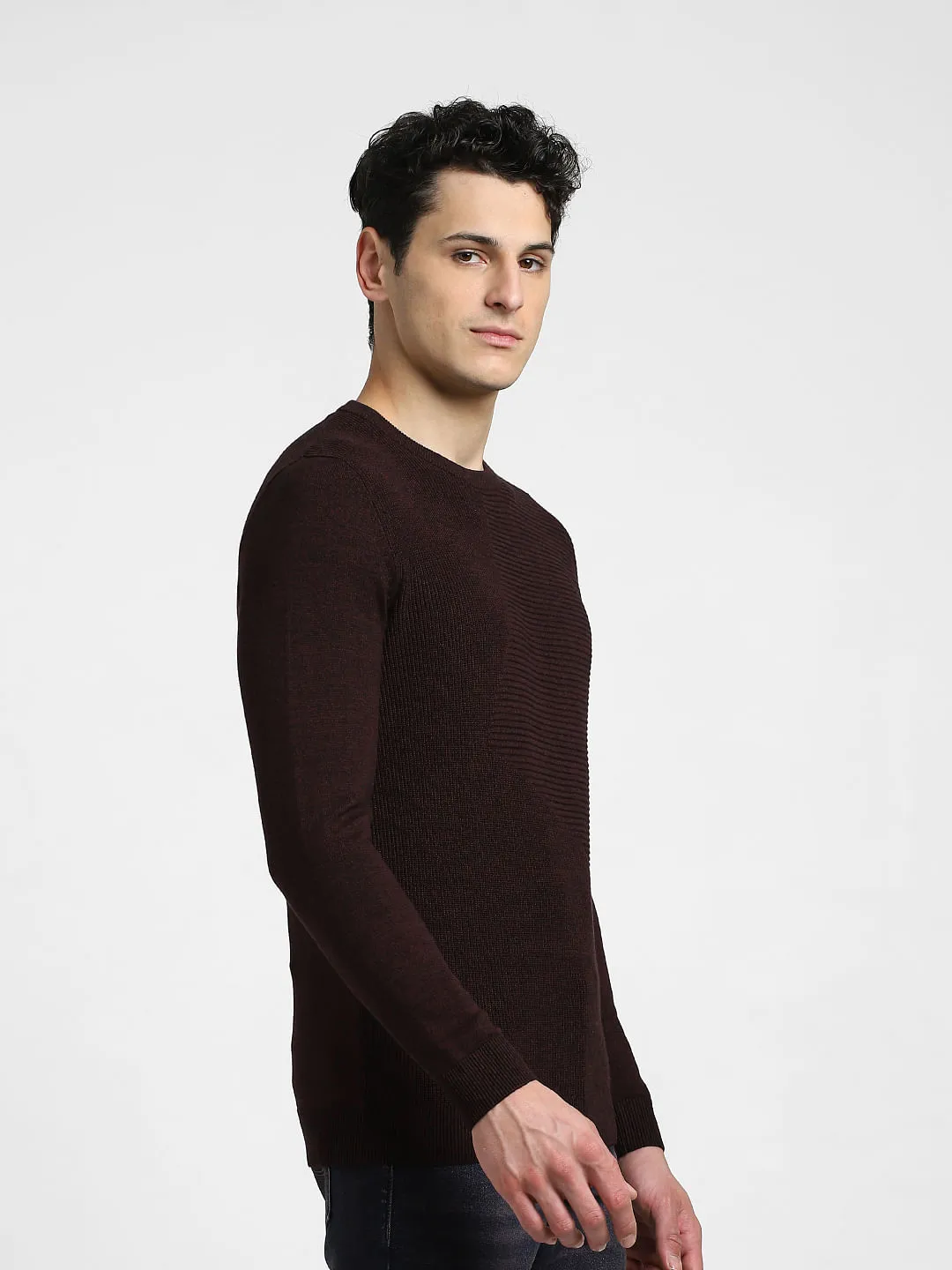 Burgundy Knitted Sweater