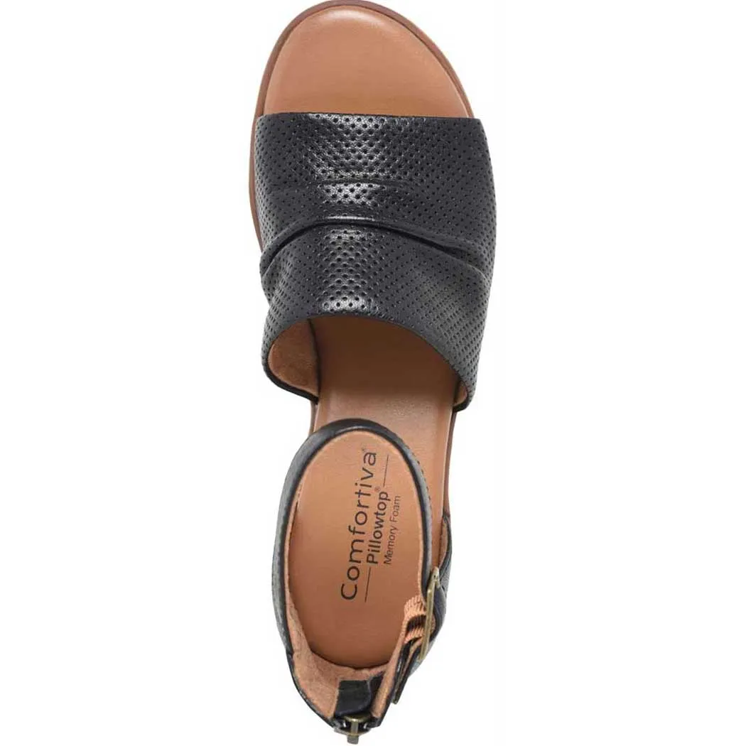 Comfortiva Newnan Heeled Sandal Black (Women's)