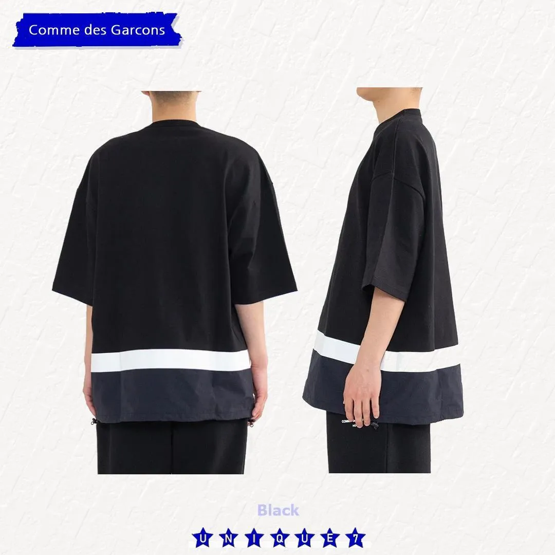 COMME des GARCONS  |Stripes Street Style Long Sleeve T-shirt Logo Skater Style