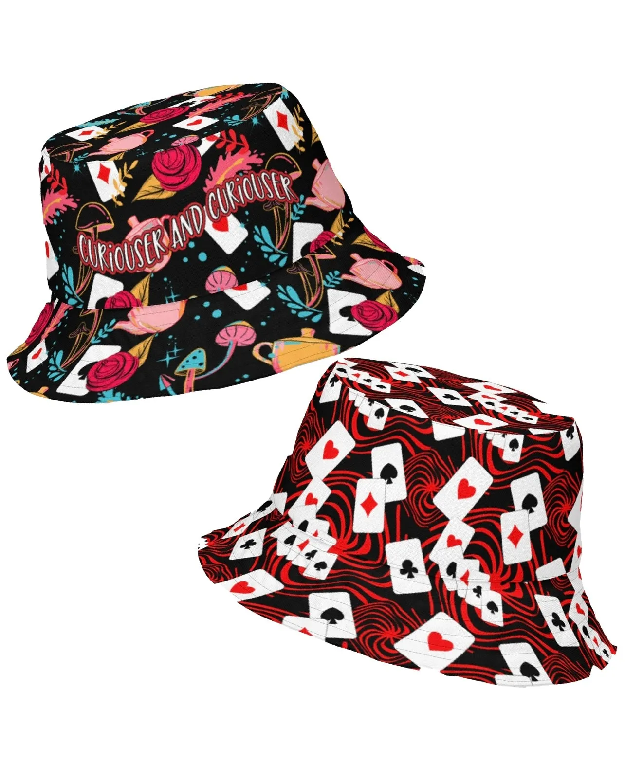 Curiouser and Curiouser / Off With Your Head Reversible Bucket Hat