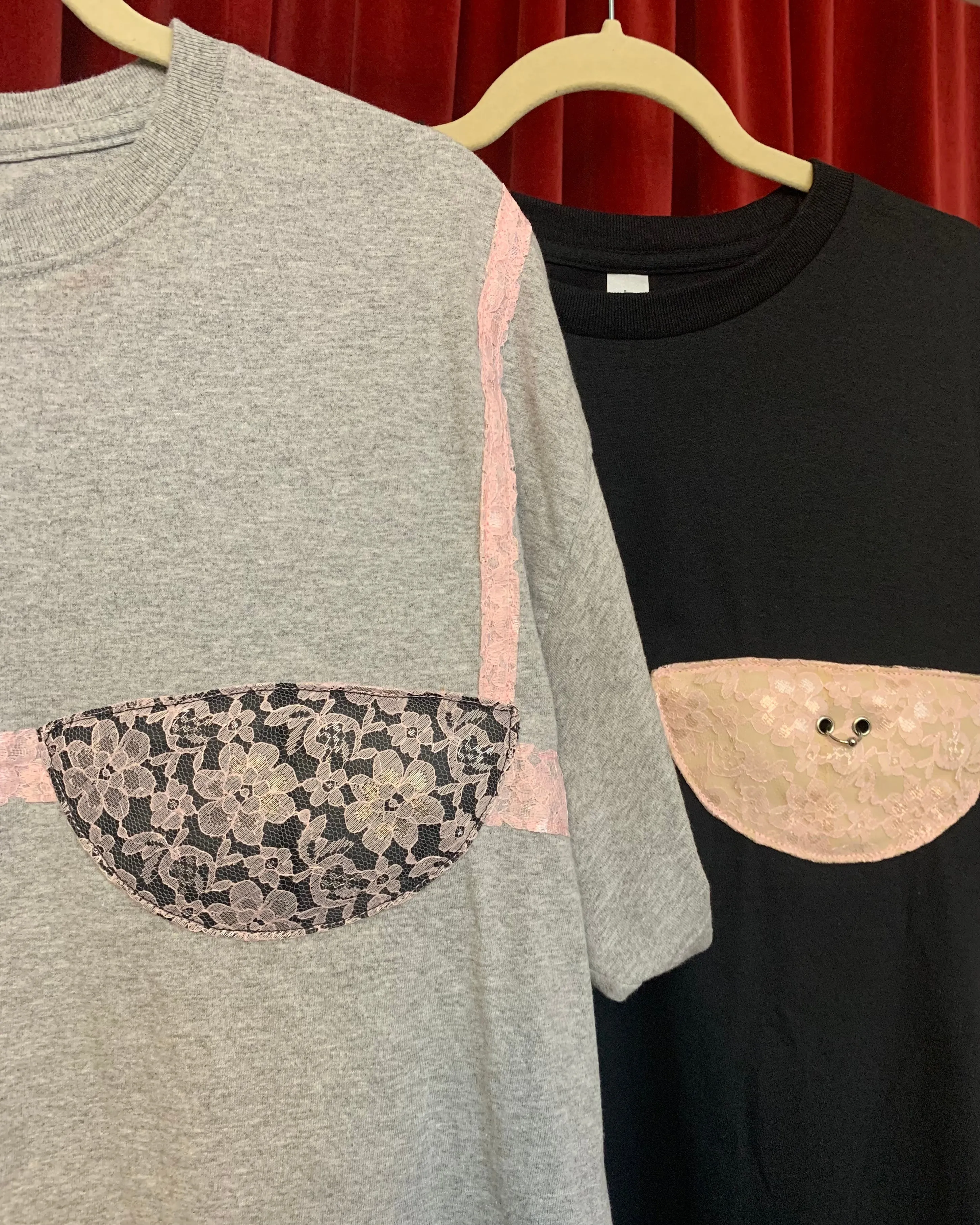 Custom lace bra tees