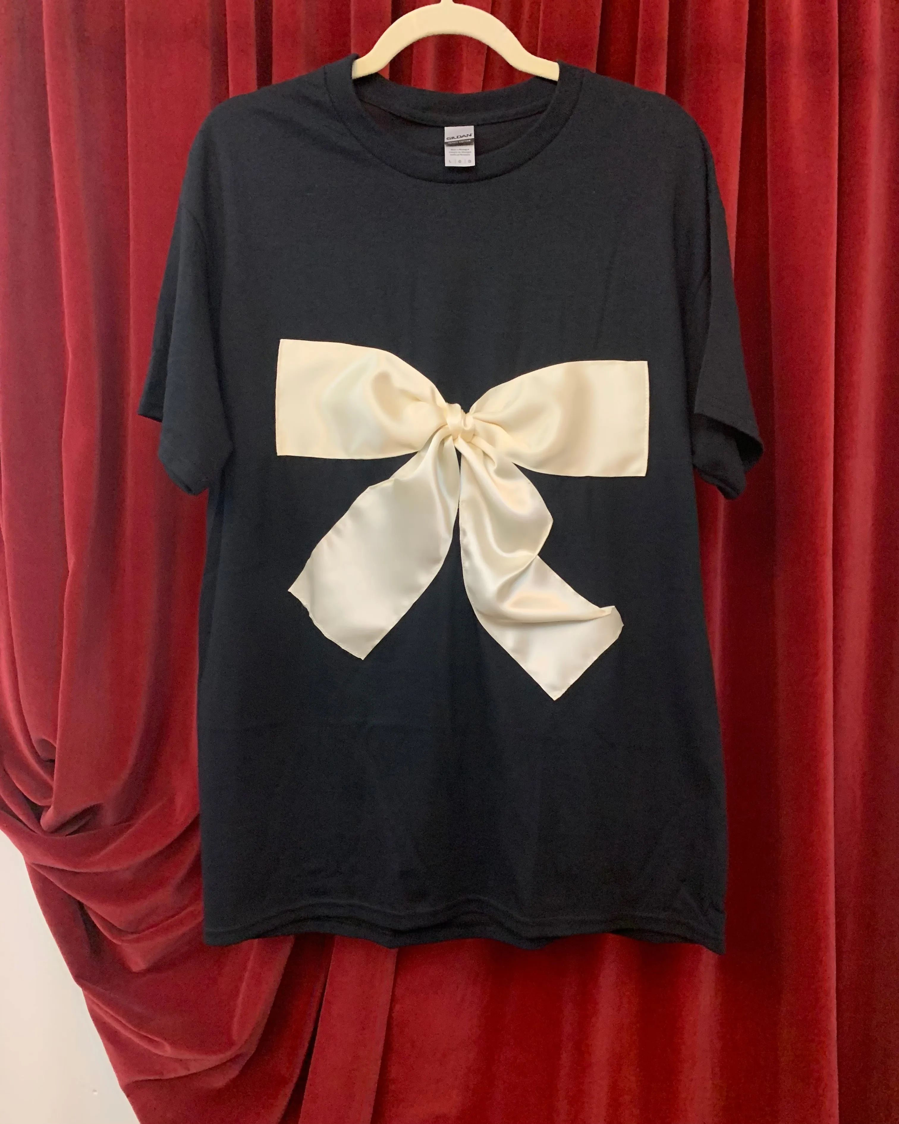 Custom satin bow tees