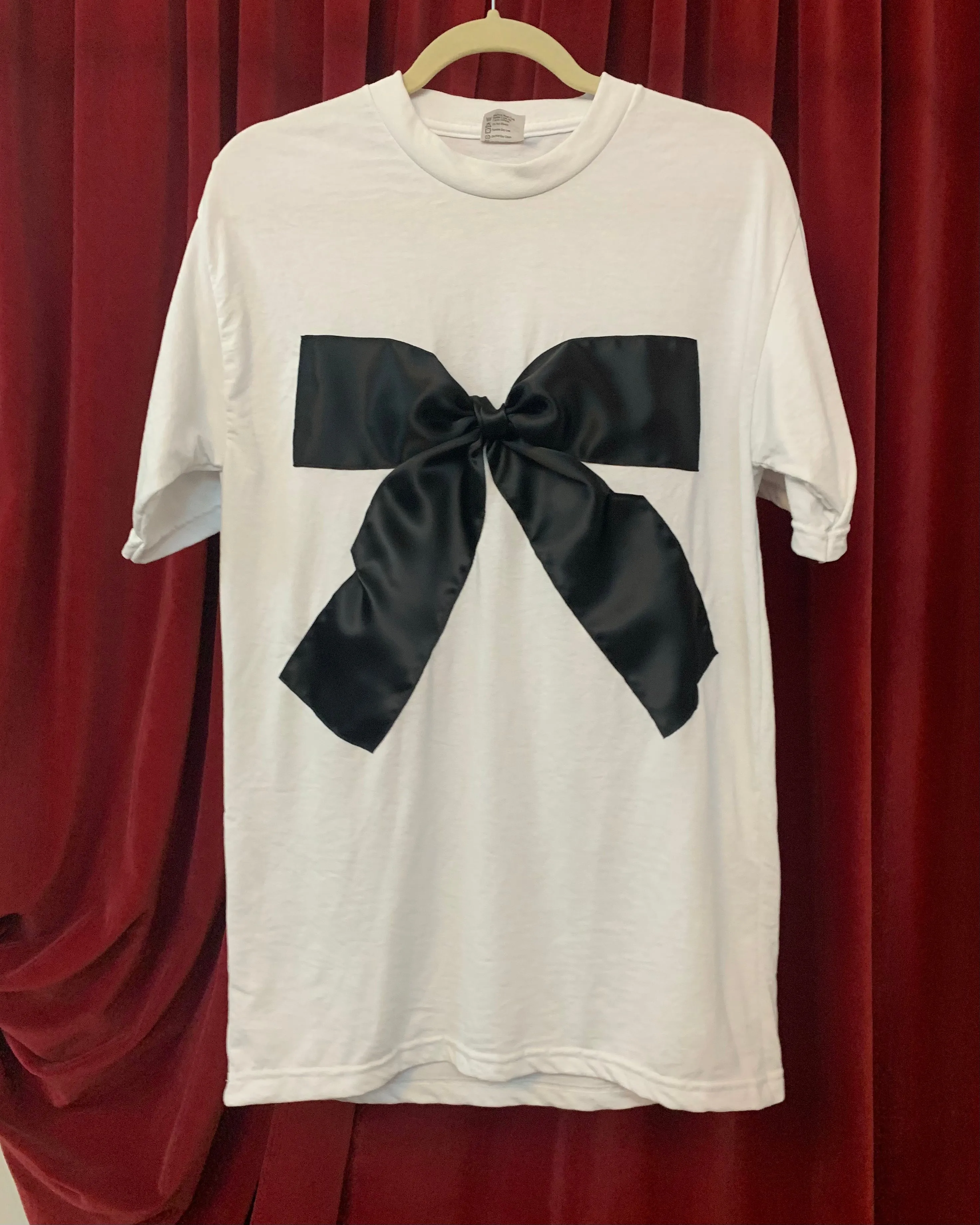 Custom satin bow tees