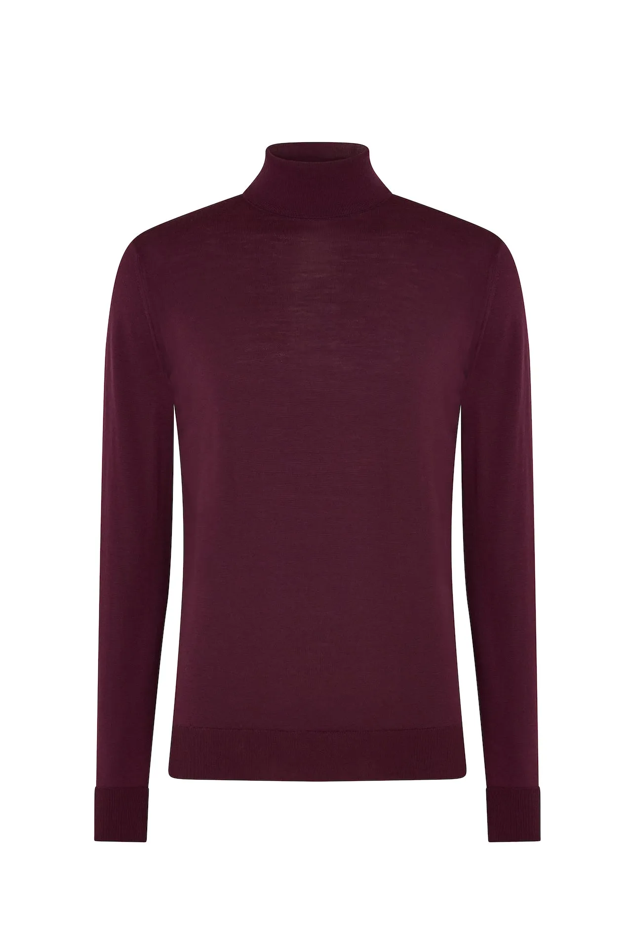 Damson Merino Wool Rollneck Knitwear