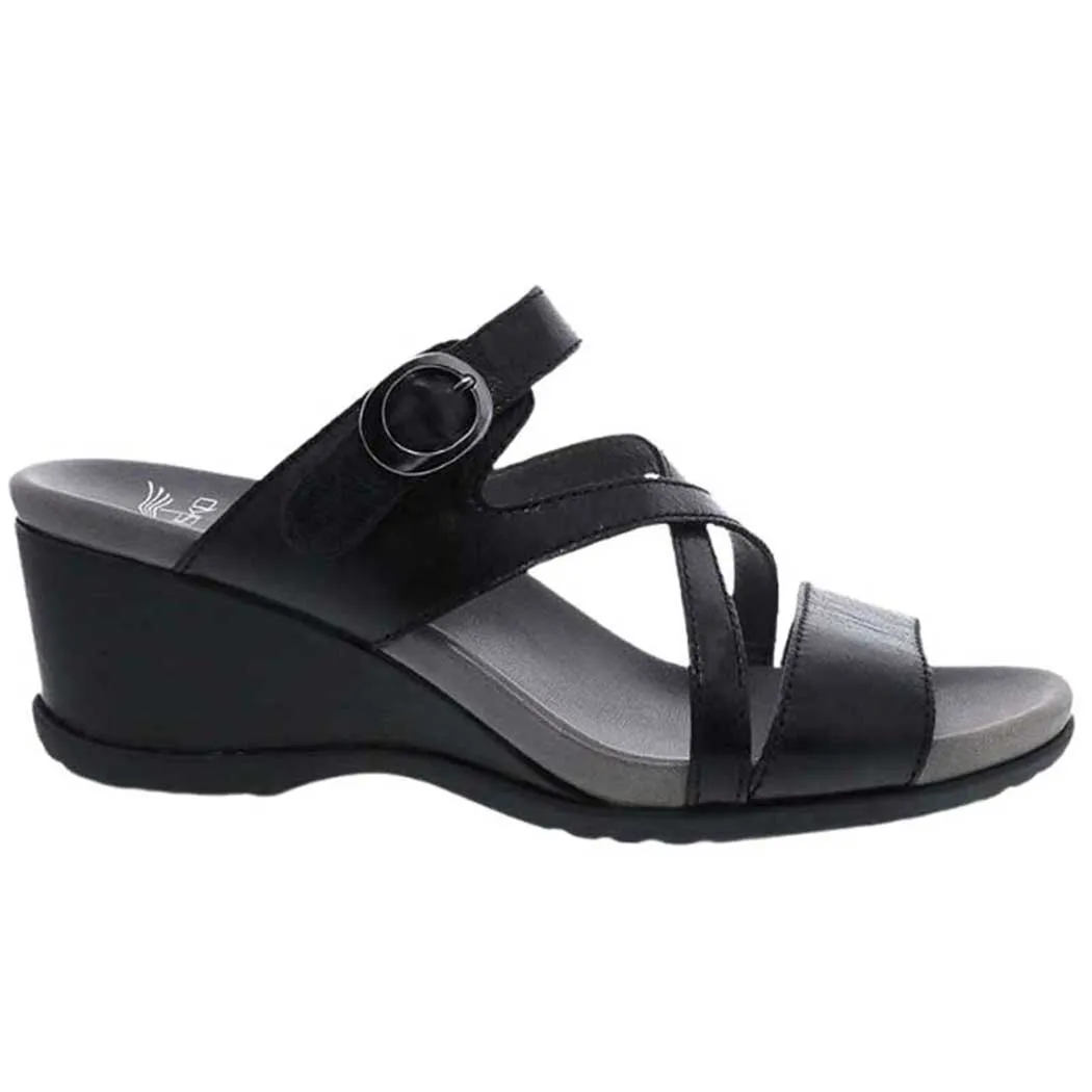 Dansko Ana Sandal Black Glazed (Women's)