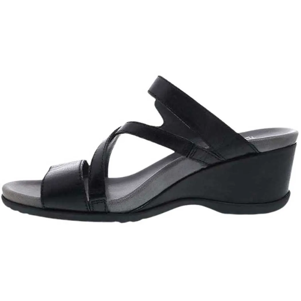 Dansko Ana Sandal Black Glazed (Women's)