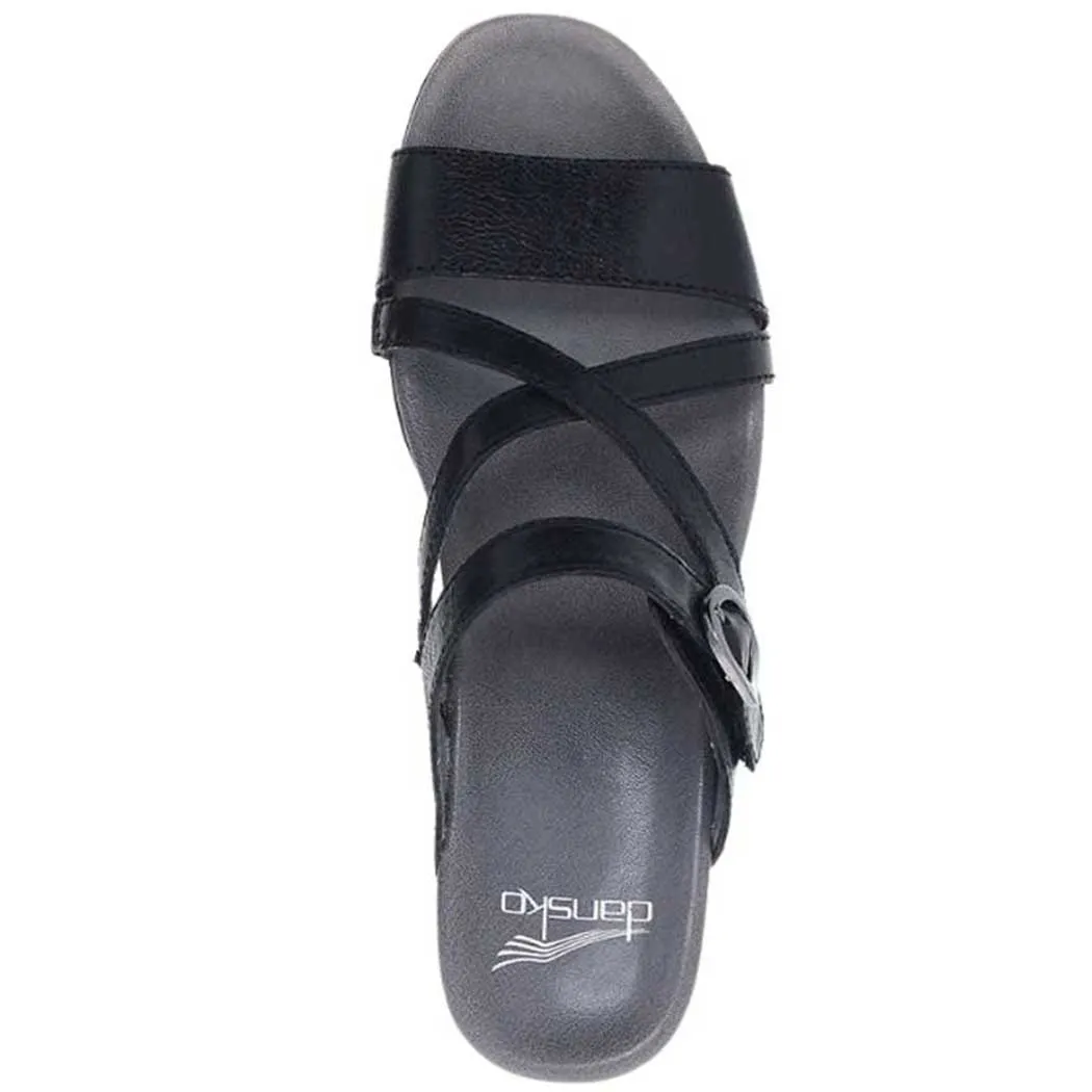 Dansko Ana Sandal Black Glazed (Women's)