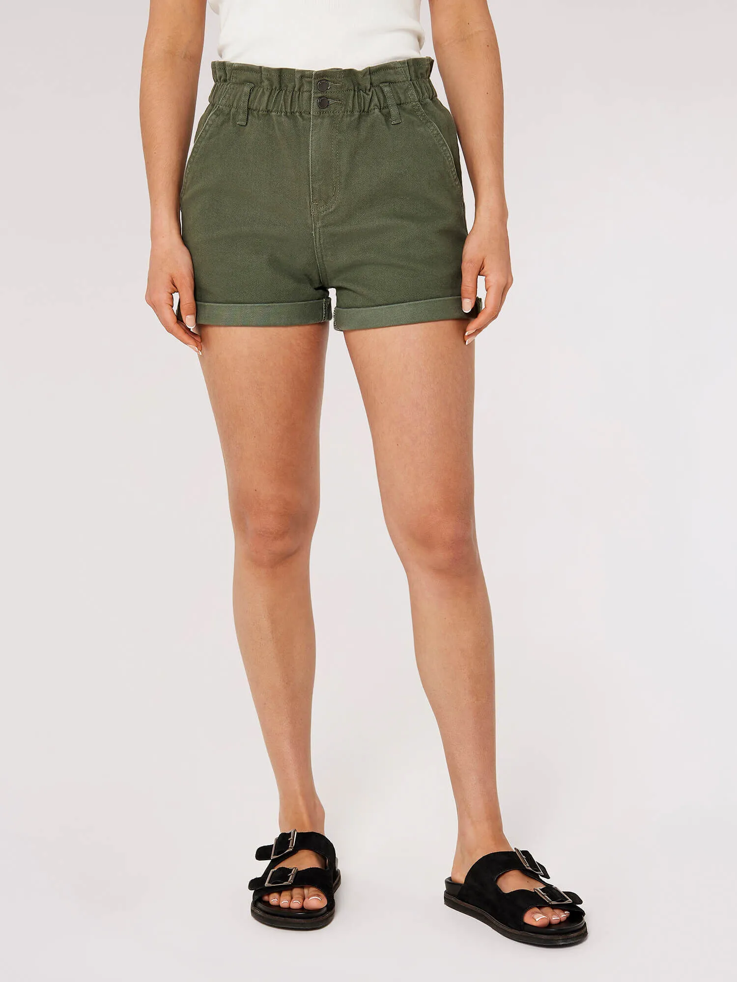 Denim Turn Up Shorts | Apricot Clothing