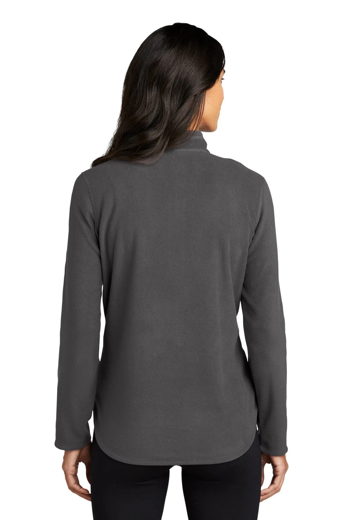 Eddie Bauer Ladies 1/2-Zip Microfleece Jacket EB227 Grey Steel