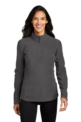 Eddie Bauer Ladies 1/2-Zip Microfleece Jacket EB227 Grey Steel