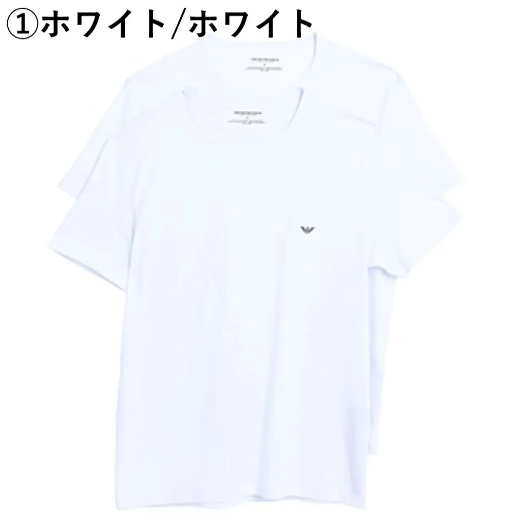 EMPORIO ARMANI  |Crew Neck Plain Cotton Short Sleeves Logo T-Shirts