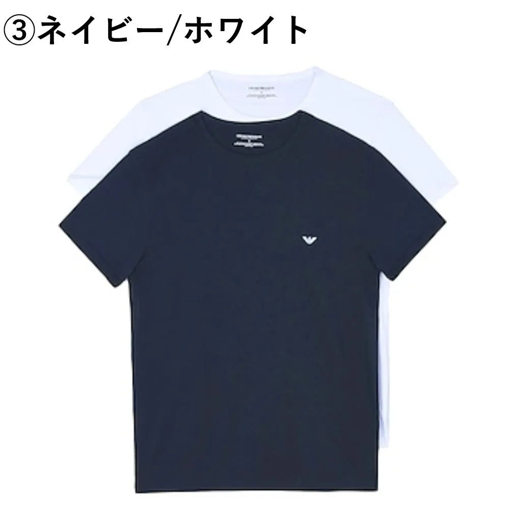 EMPORIO ARMANI  |Crew Neck Plain Cotton Short Sleeves Logo T-Shirts