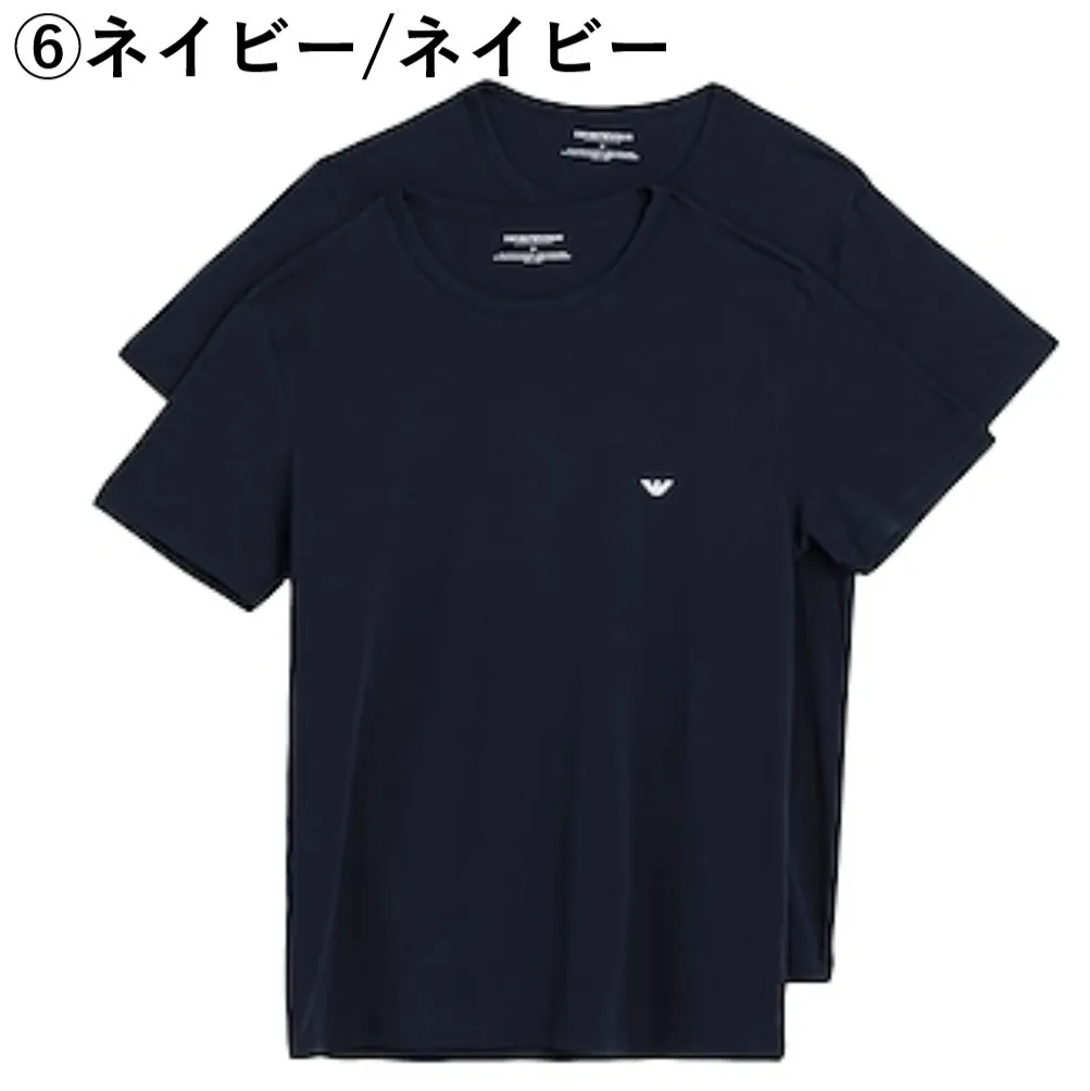 EMPORIO ARMANI  |Crew Neck Plain Cotton Short Sleeves Logo T-Shirts