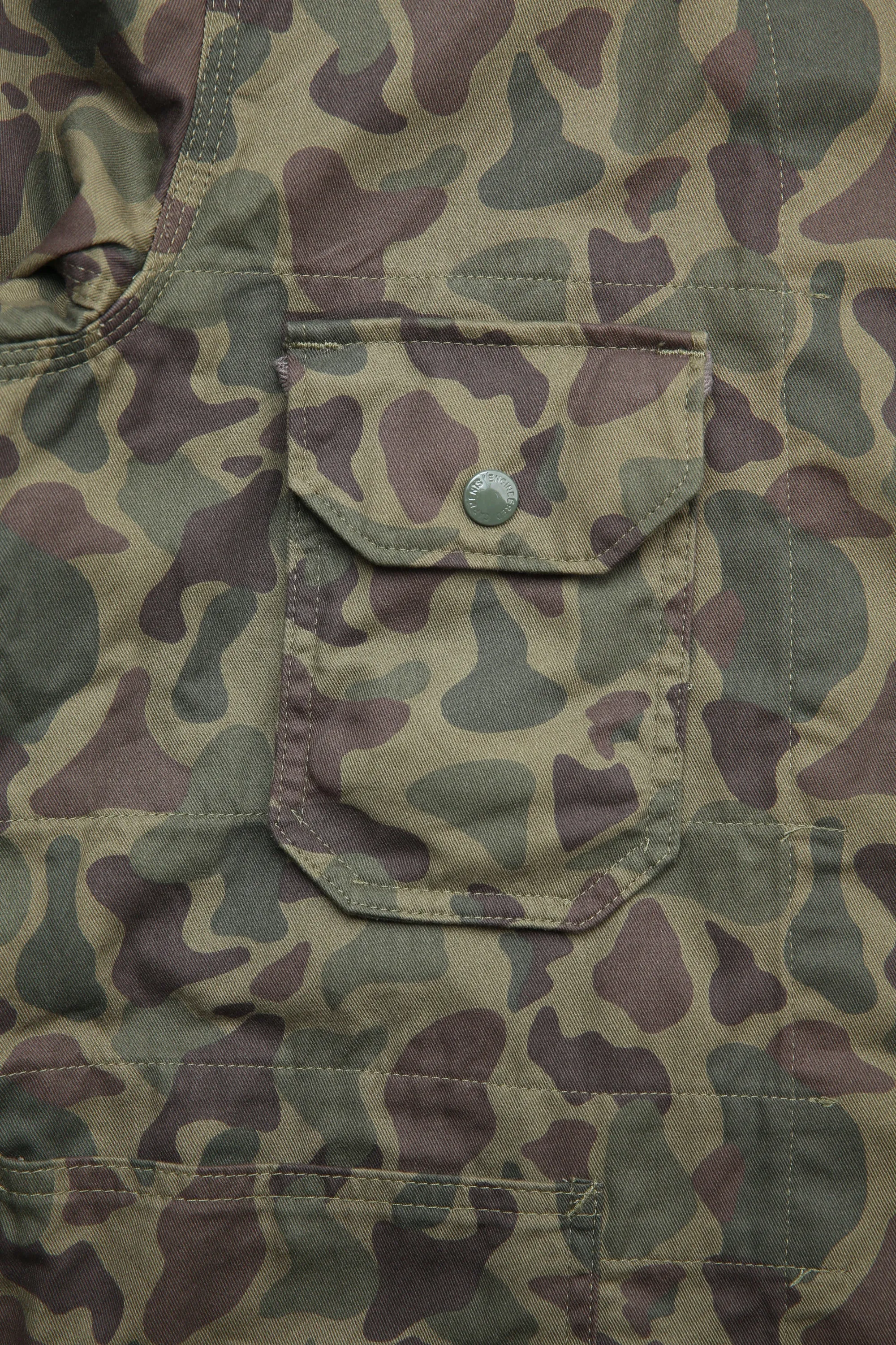 Engineered Garments X Totem FU Over Coverall Jacket - Olive Camo 6.5oz Flat Twill