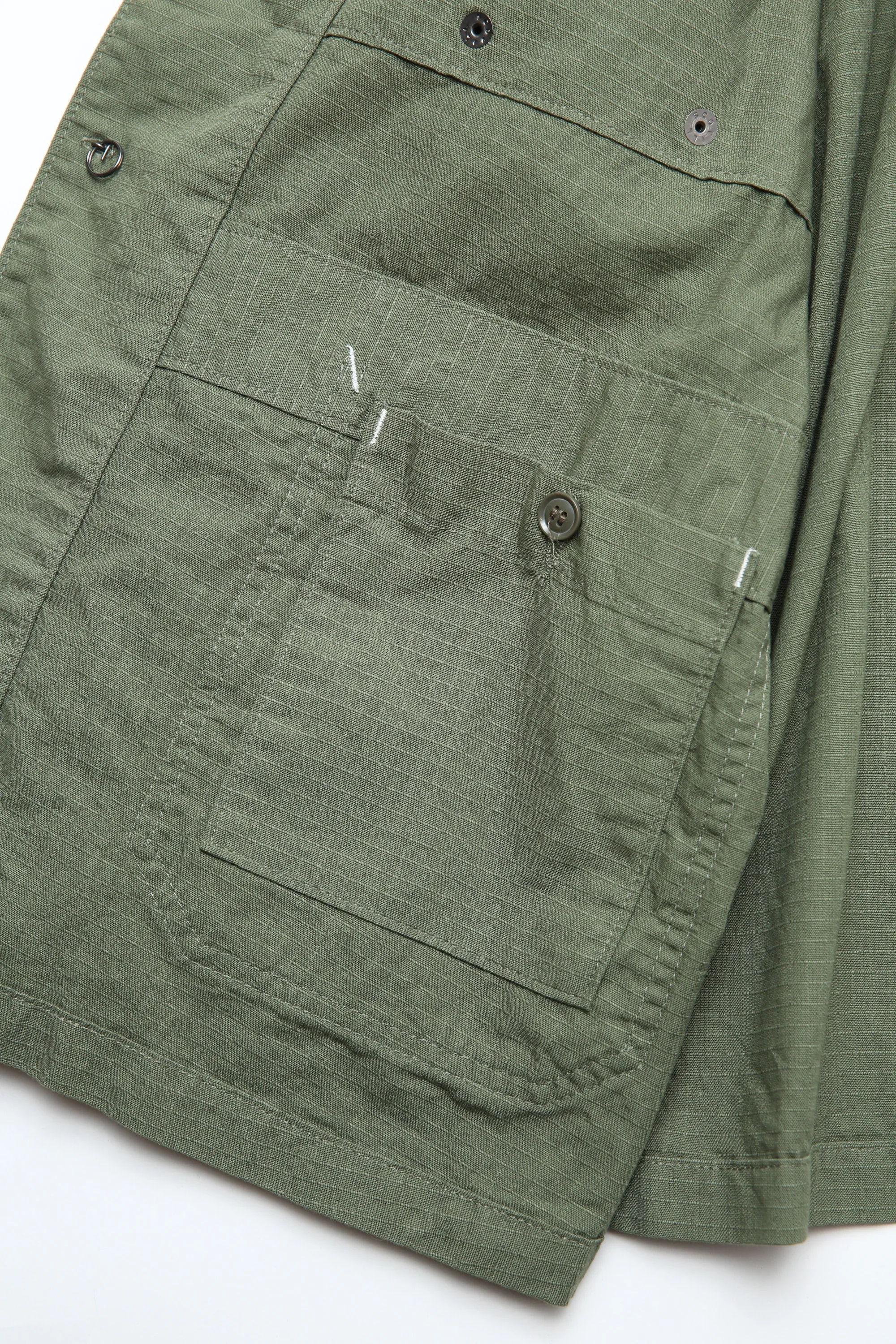 Engineered Garments X Totem FU Over Coverall Jacket - Olive Cotton Ripstop