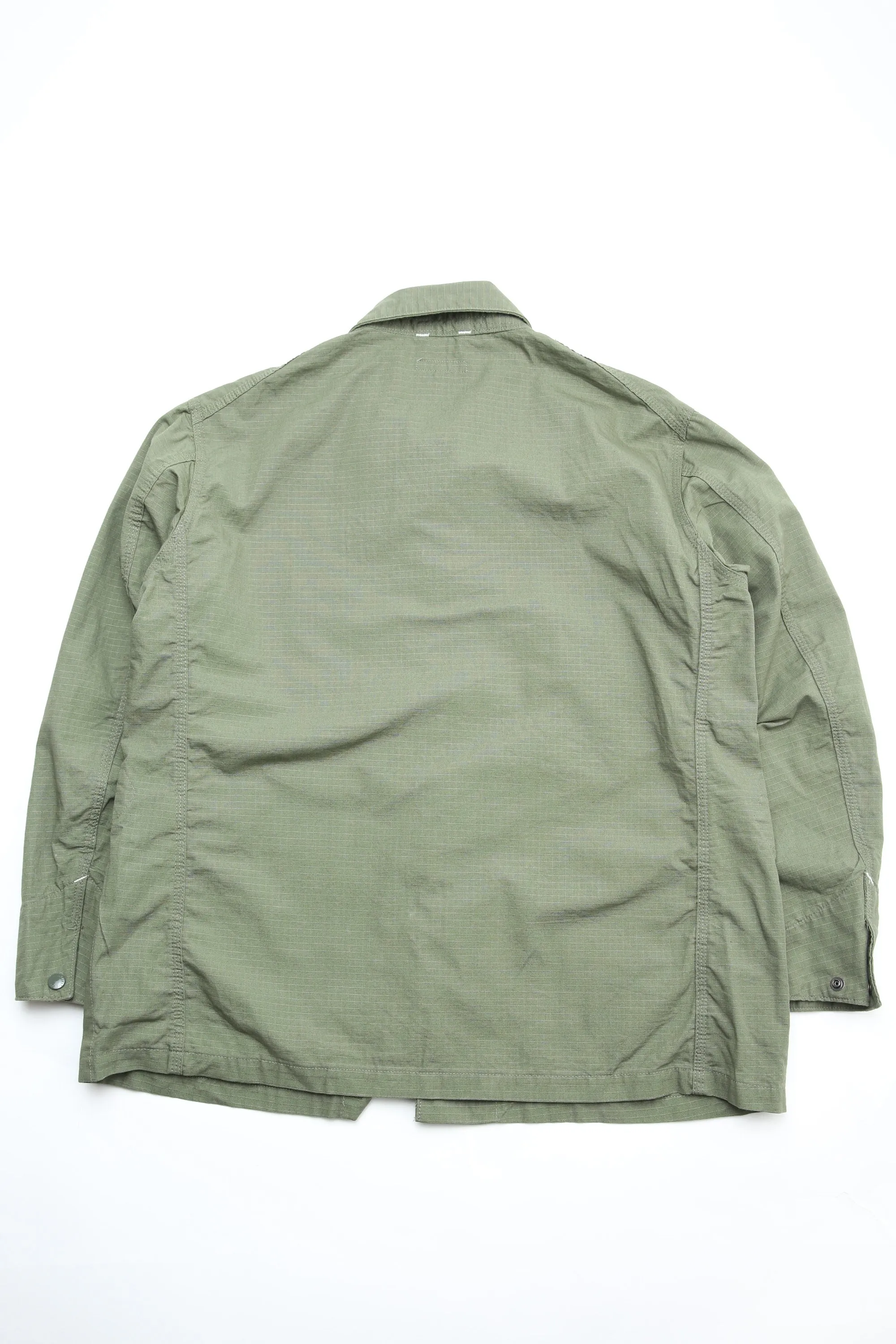 Engineered Garments X Totem FU Over Coverall Jacket - Olive Cotton Ripstop