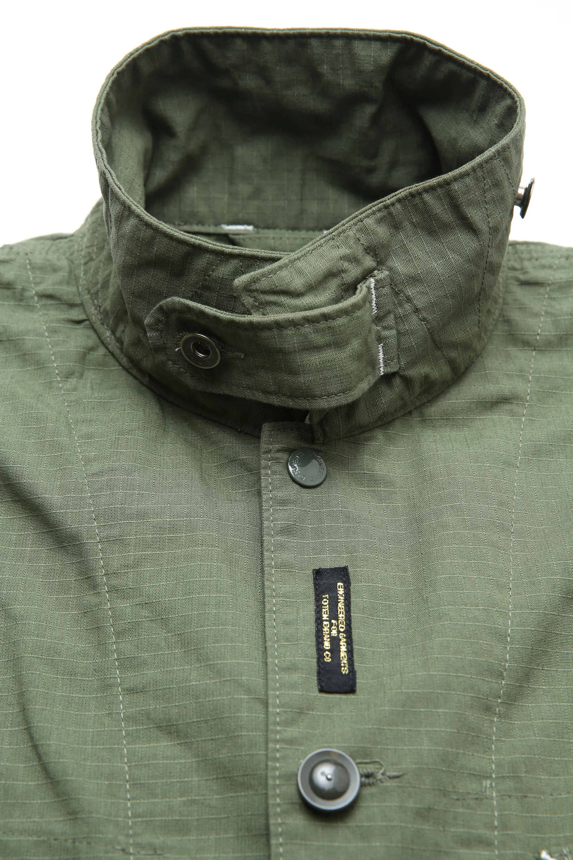 Engineered Garments X Totem FU Over Coverall Jacket - Olive Cotton Ripstop