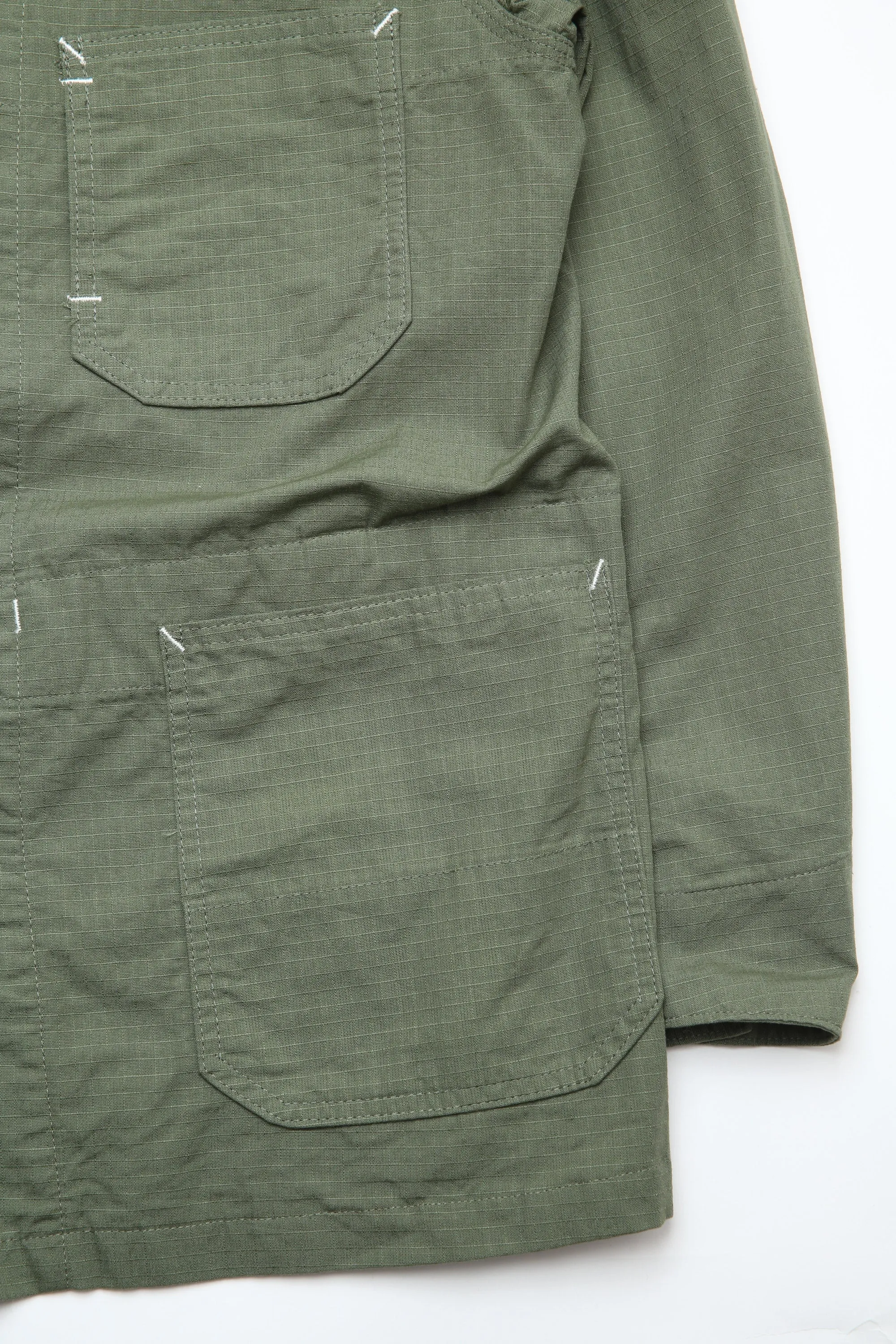 Engineered Garments X Totem FU Over Coverall Jacket - Olive Cotton Ripstop