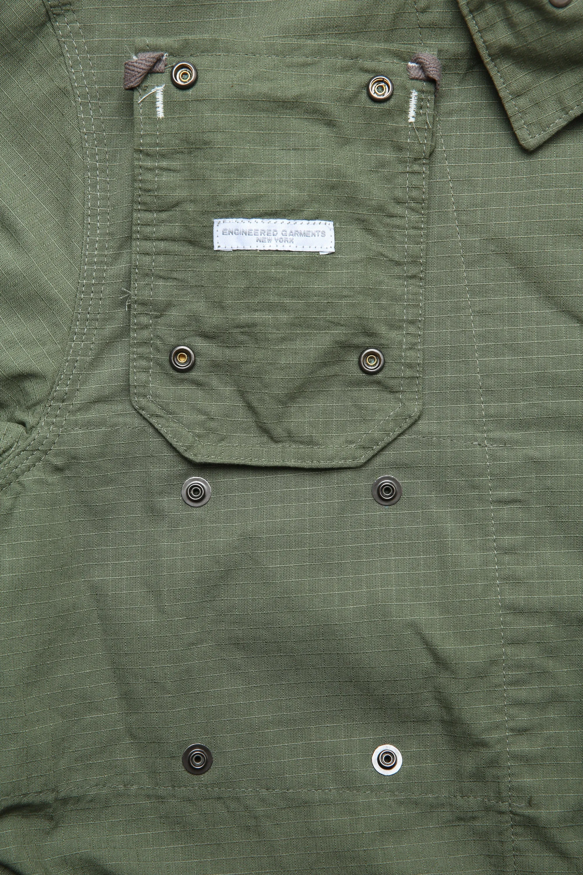 Engineered Garments X Totem FU Over Coverall Jacket - Olive Cotton Ripstop