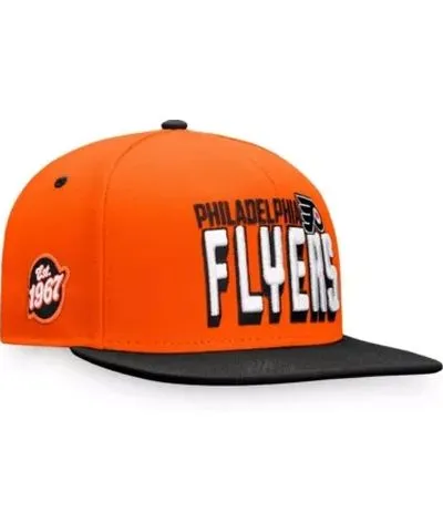 Fanatics Men's NHL Fanatics Orange/Black Philadelphia Flyers Retro Two-Tone Snapback Hat