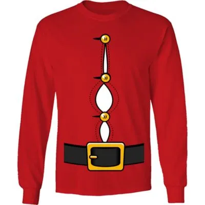 Farm Fed Clothing Men's Long-Sleeve Fat Santa Christmas Shirt