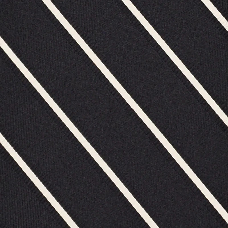 F.Marino Handmade Tie 3-Fold Regimental Jacquard Silk | Pinstripe