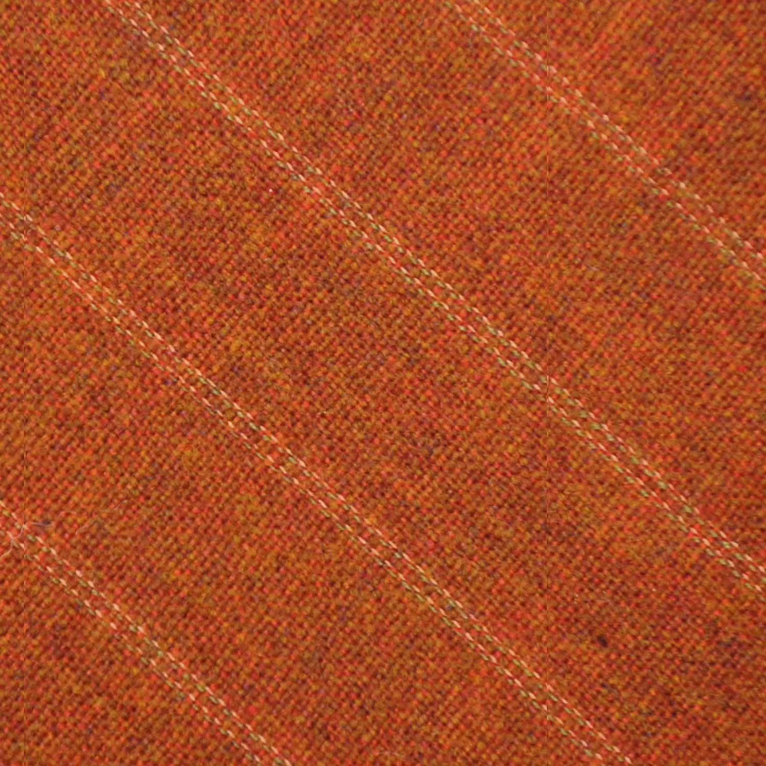 F.Marino Regimental Wool Tie 3 Folds Dark Orange