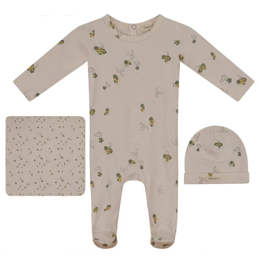 Fragile Vanilla Acorn Layette Set