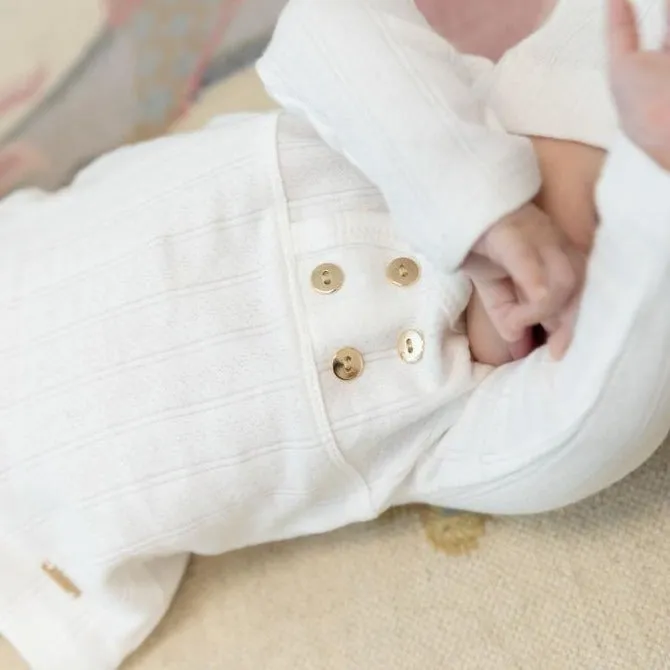 Fragile White Gold Button layette