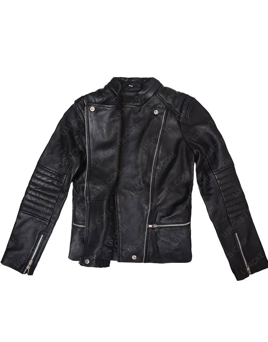 Get Kendall Jenner Quilted Leather Jacket on Ujackets