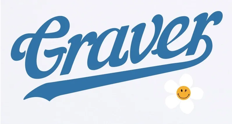 GRAVER  |[GRAVER]★BASEBALL LOGO FLOWER SMILE SHORT SLEEVE TEE